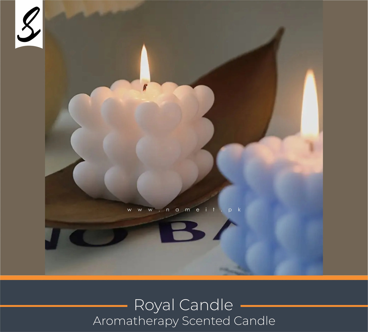 Candle, Heart-Shaped Scented Candle – Romantic Wedding Gift & Elegant Home Décor Accent