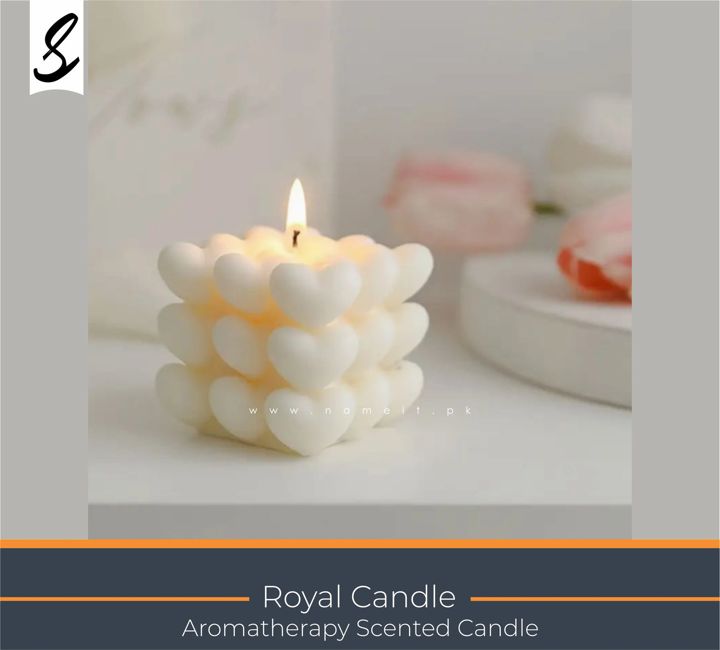 Candle, Heart-Shaped Scented Candle – Romantic Wedding Gift & Elegant Home Décor Accent
