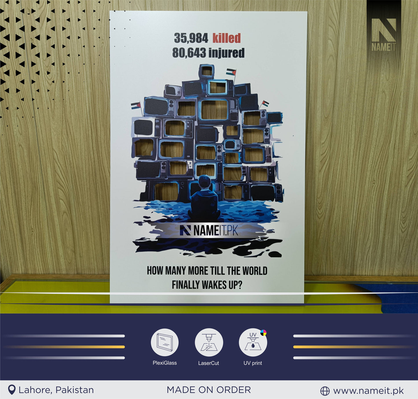 Custom Design UV Printed Frames NAMEIT PAKISTAN