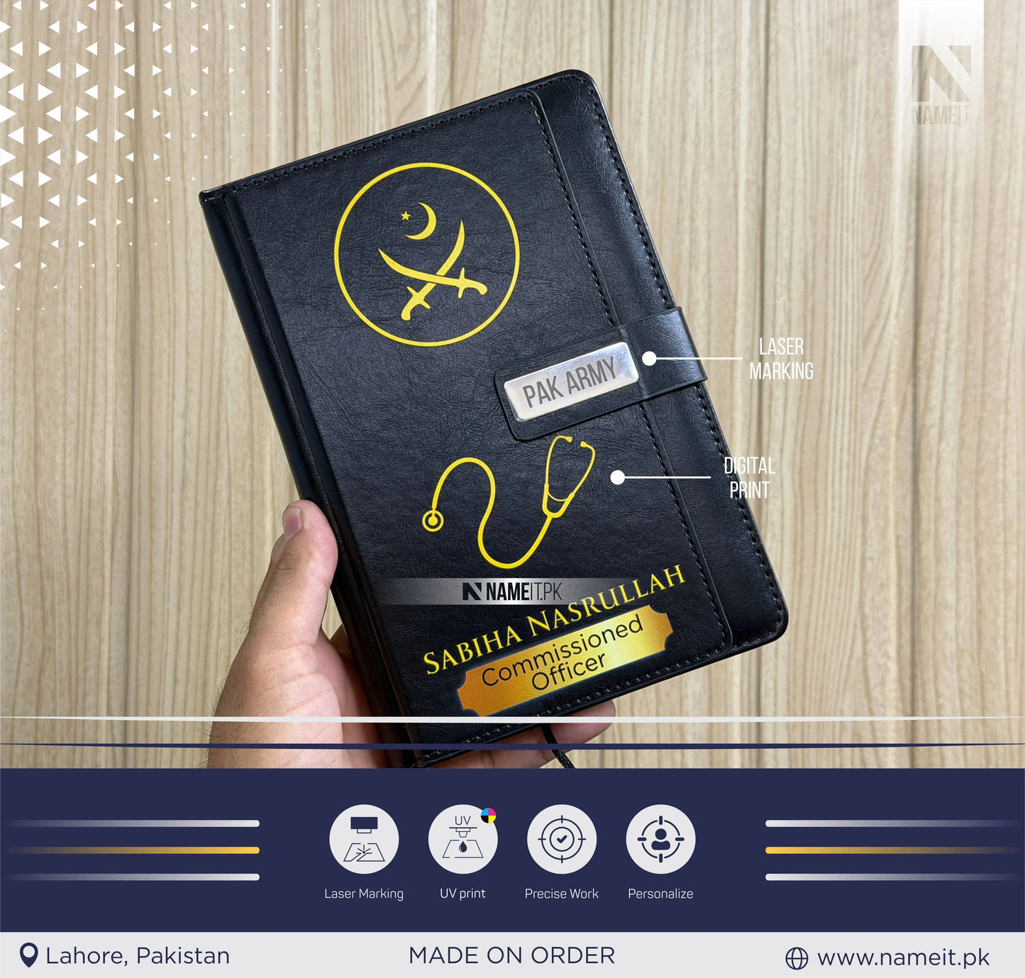 Diary, Personalized Leather Magnetic Notebook With Card & Passport Holder, A5 Lined Notepad, Engrave Diary, New Job Stationary Gift, Travel Journal, Office Gift