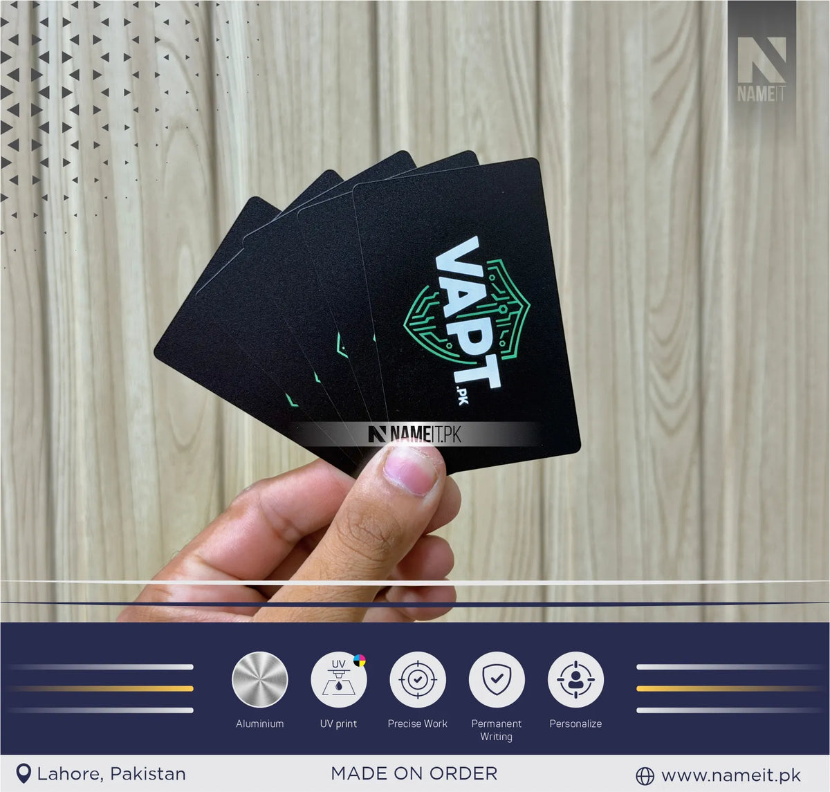 Premium Aluminium Business Card | Custom Metal Visiting Card | Personalized Aluminium Business Card with Direct Digital Print