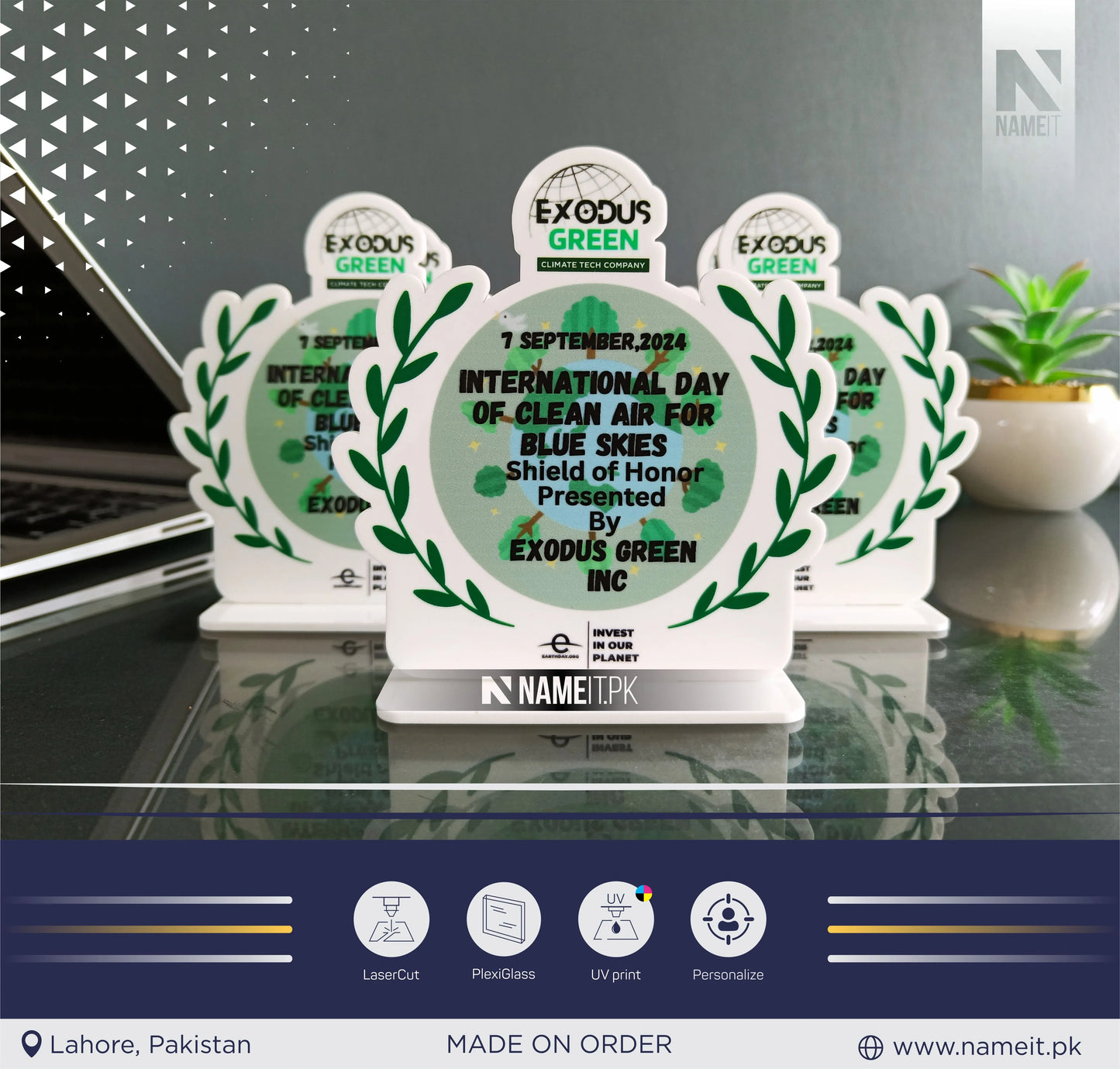 Personalized Printed Award Corporate Trophy Award - Company Anniversary Awards Ceremony, Acrylic Trophy, Appreciation Corporate Award
