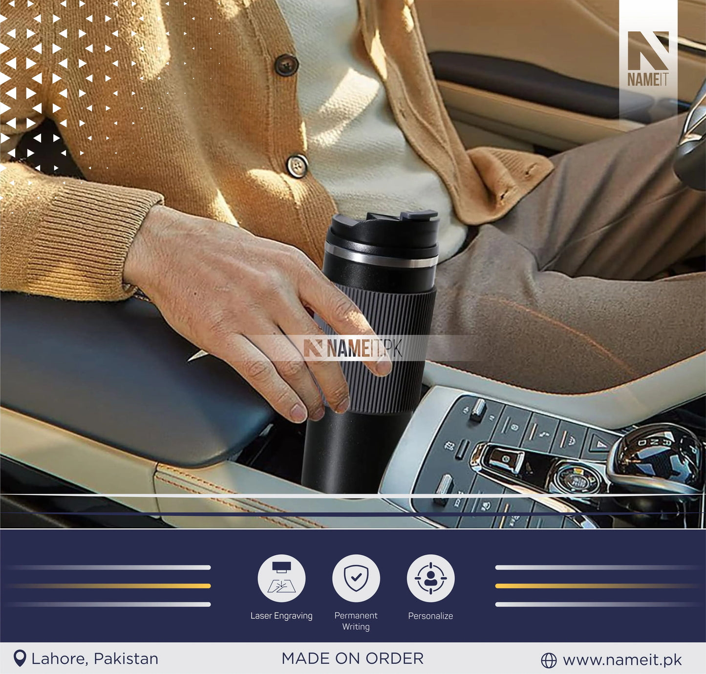 Travel Coffee Mug 450ml - Vacuum Stainless Steel Insulated Coffee Travel Mug Spill Proof and Leakproof Lid, Double Walled Reusable Tumbler Cups for Keep Hot/Ice Coffee, Tea