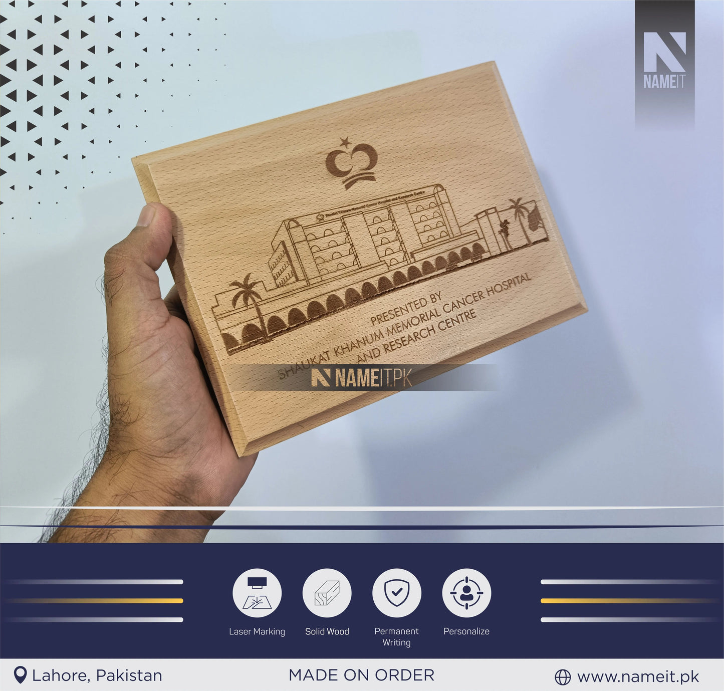 Custom Anniversary Gift photo on wood Laser Engraved Wooden Plaque for Wedding Gift For Couple NAMEIT PAKISTAN