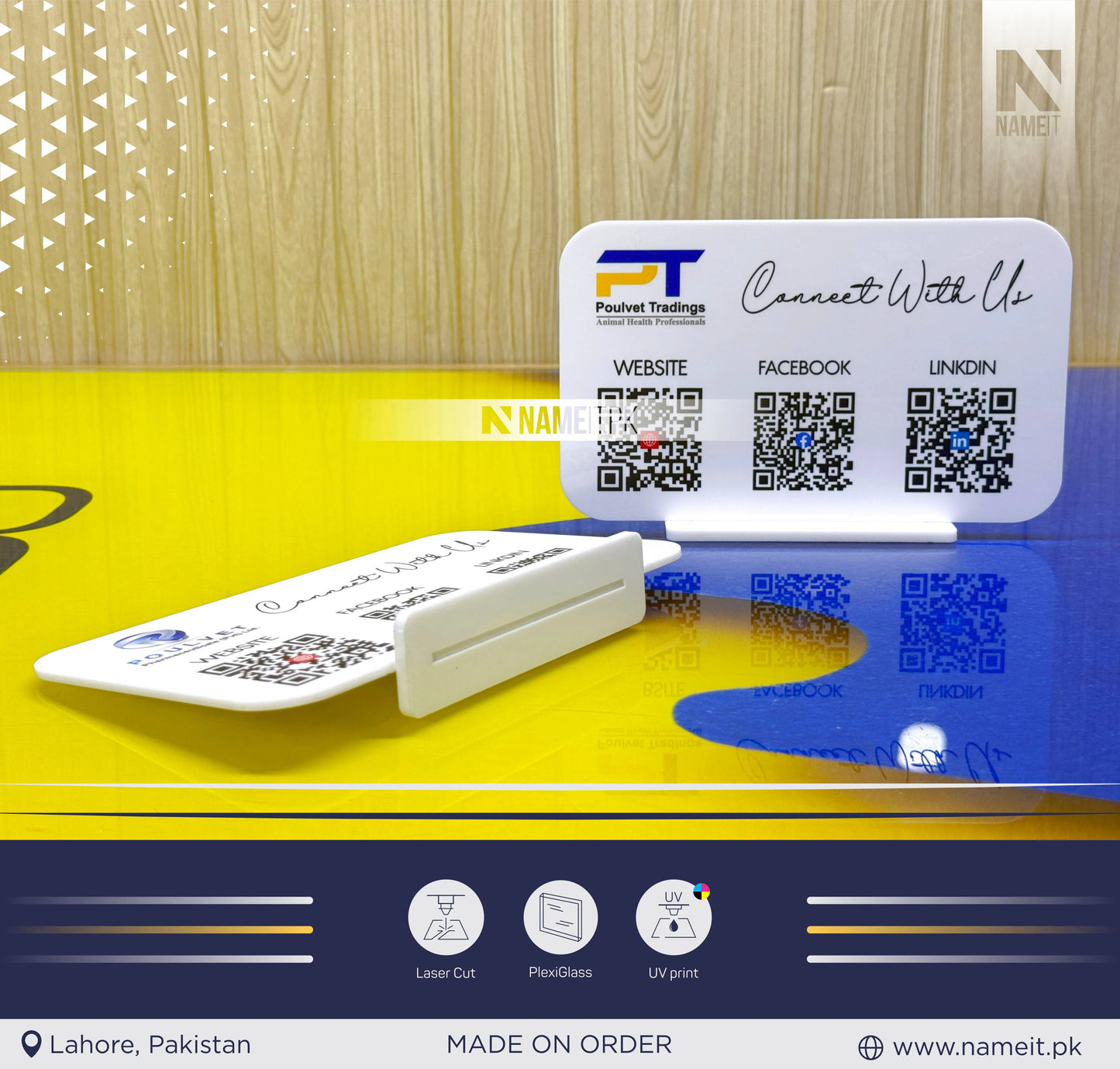 Table QR code Business Social Media Sign | Payment Sign | Custom Logo Sign | Payment Method and Social Media Sign