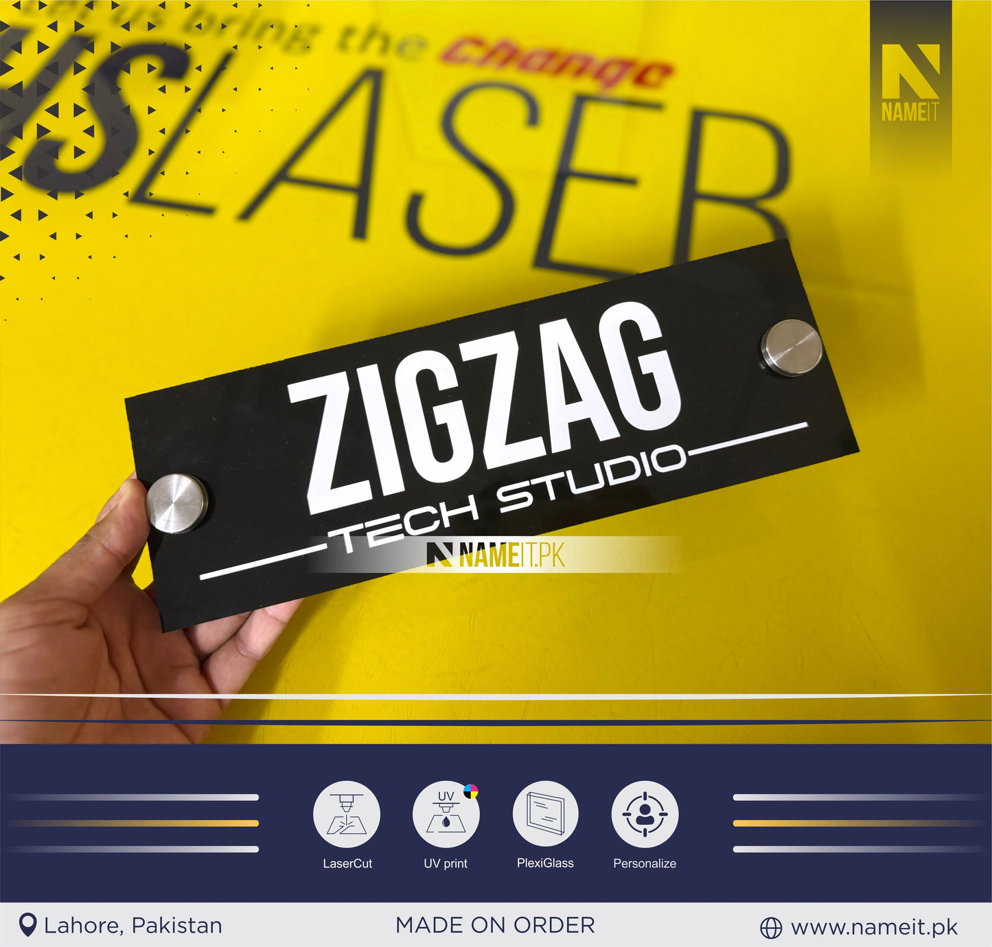 Business Logo Sign plate, Door Wall Sign, Custom Logo Acrylic Business Signage, Acrylic, Wall Hanging Business Office
