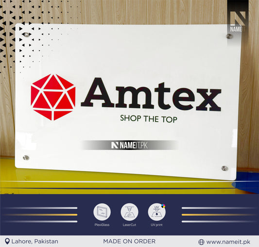 Wall Board, Custom Office Logo Sign – UV Printed Acrylic Wall Board for Office, Reception, or Shop Branding | Laser Cut Business Signage