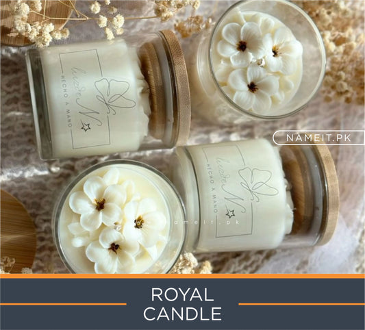 Candle , Soy Wax Scented Candles with Awesome Flowers