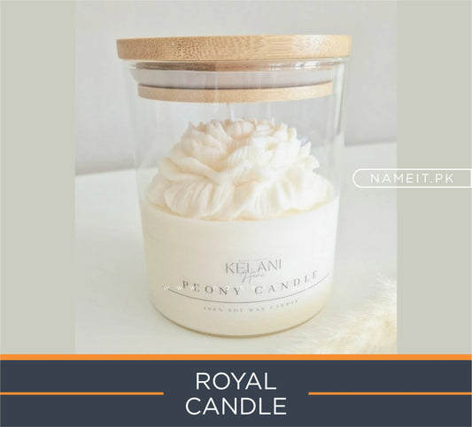 Candle , Soy Wax Scented Candles with Awesome Flowers, With Wooden Lid