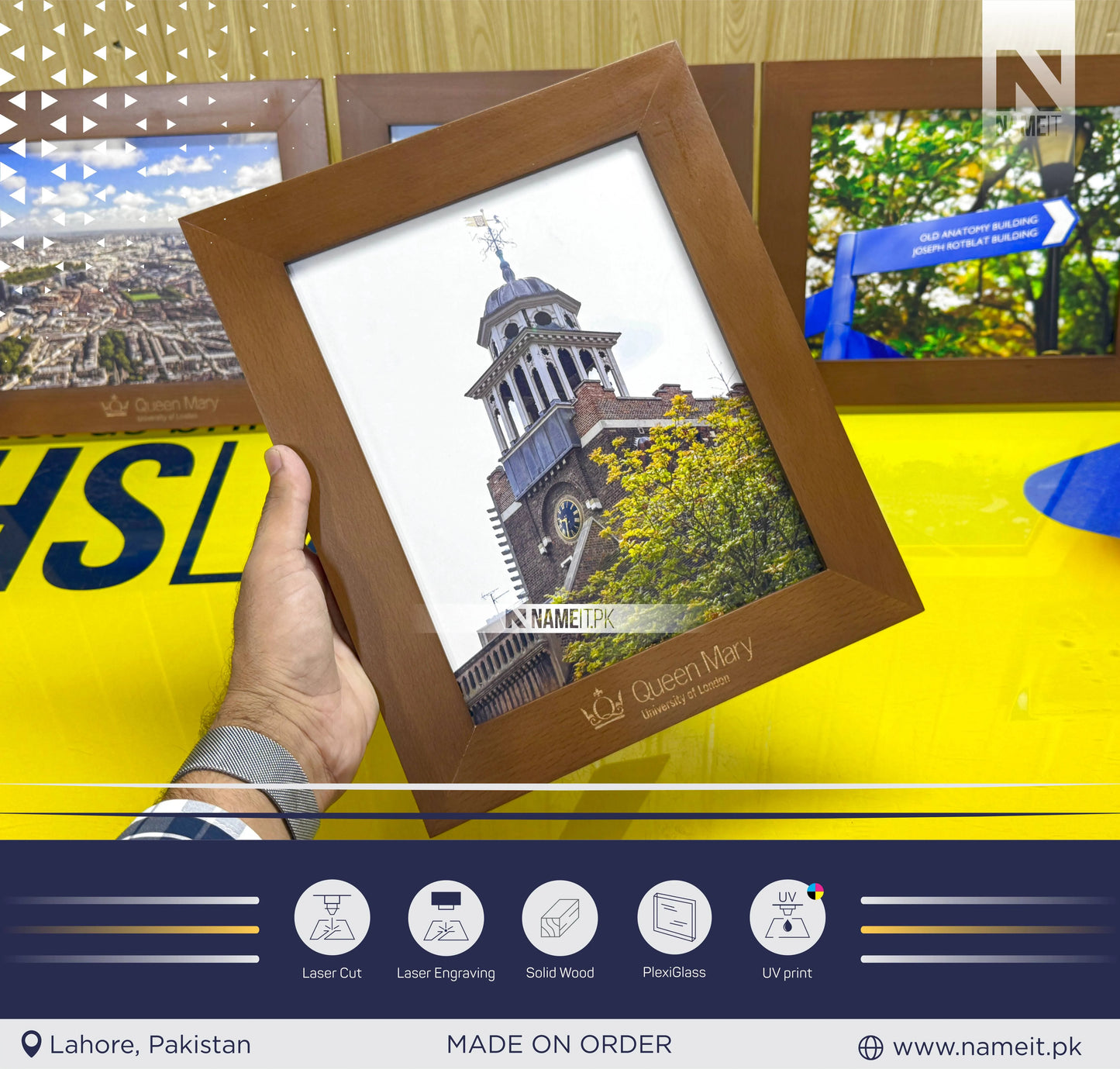 Photo Frame,Wooden Frame, Uv Printed,memorial gift,Couple Memorial Photo Frame, Anniversary Memorial Photo Frame, Wedding Memorial Gift. University & School Memorial Photo Frame