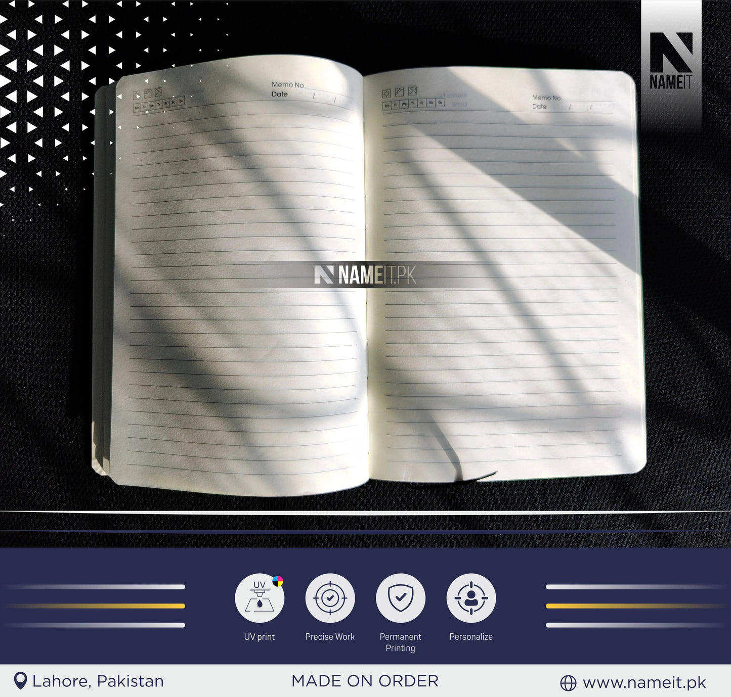 Diary, Custom Company Name Logo Diary, Personalized With Uv Printed, Business Corporate Client Office Coworker Colleague Gift NAMEIT PAKISTAN