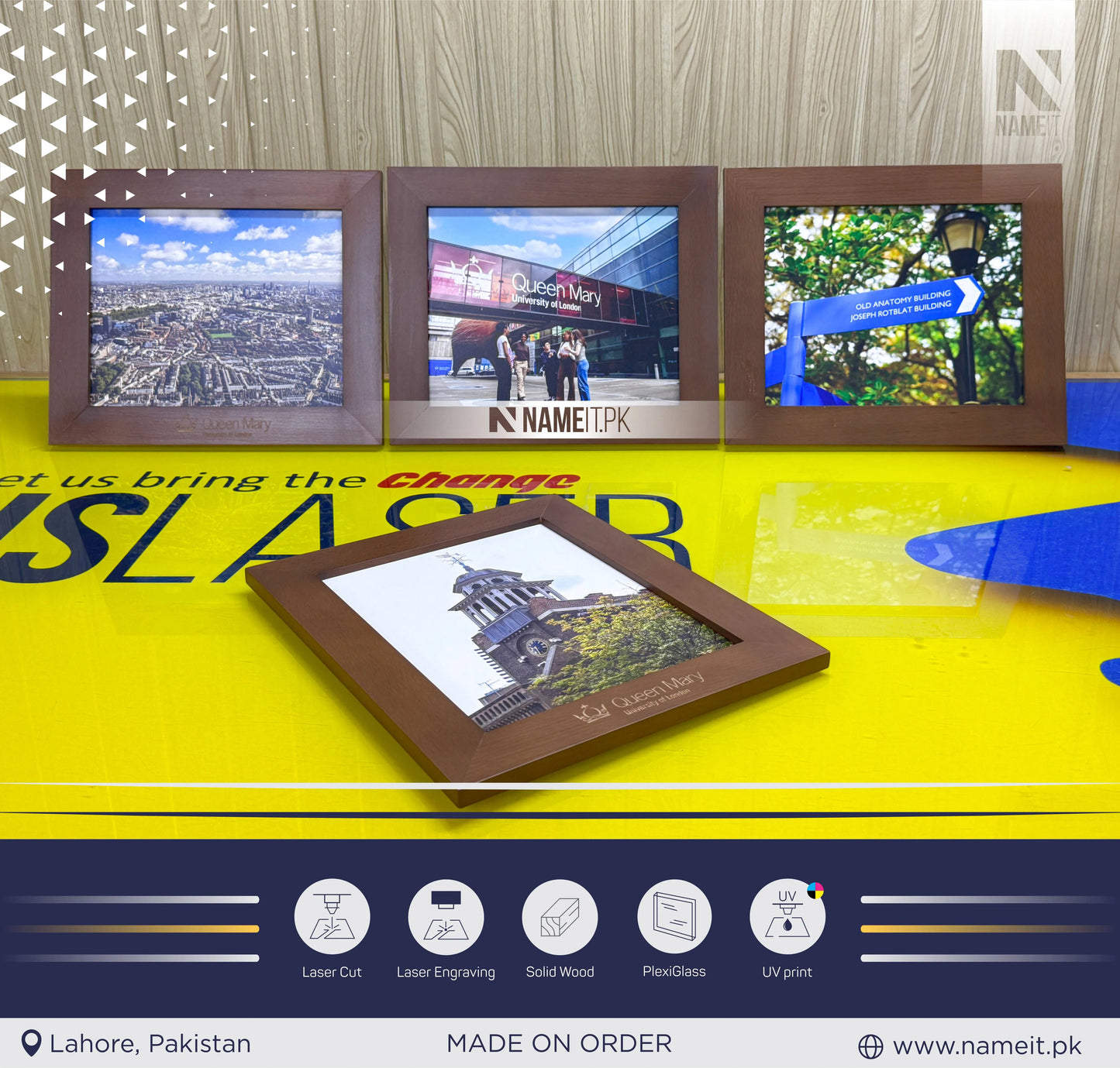 Photo Frame,Wooden Frame, Uv Printed,memorial gift,Couple Memorial Photo Frame, Anniversary Memorial Photo Frame, Wedding Memorial Gift. University & School Memorial Photo Frame