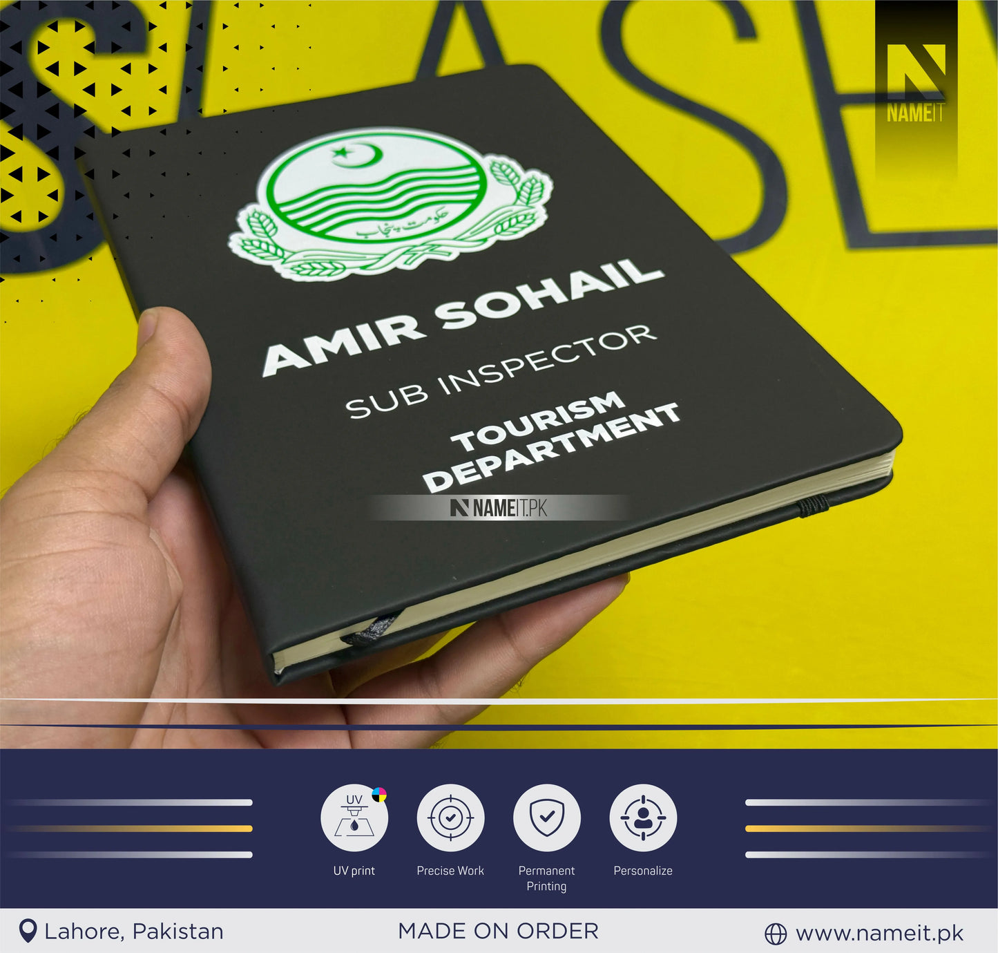 Diary, Custom Diary Printed, Customize Diary For Government Officers - Congratulations Gift - Tourism department Gift - Officer Gift - New Job Gift
