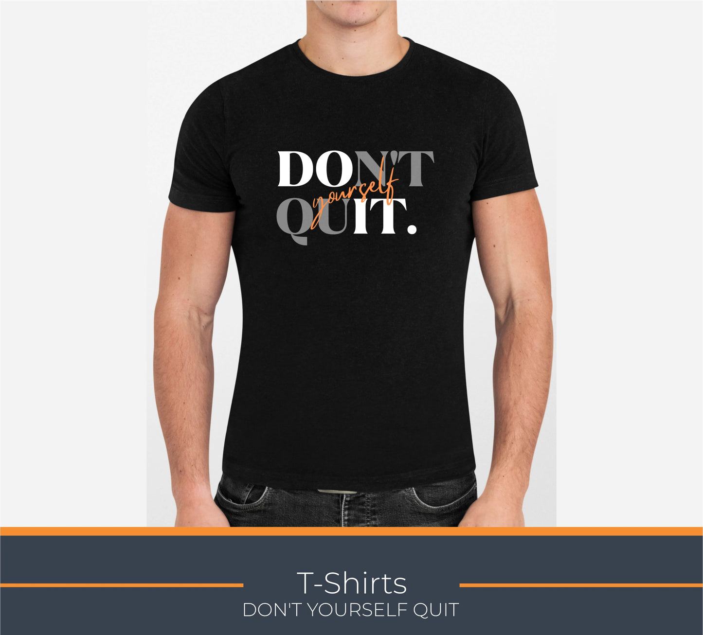 TShirt, DONT QUIT, Elegant Custom Polo T-Shirts - Vibrant Color Logos for Corporate, Sports Teams, Golf Events, Personalized Logo for Stylish Casual Wear