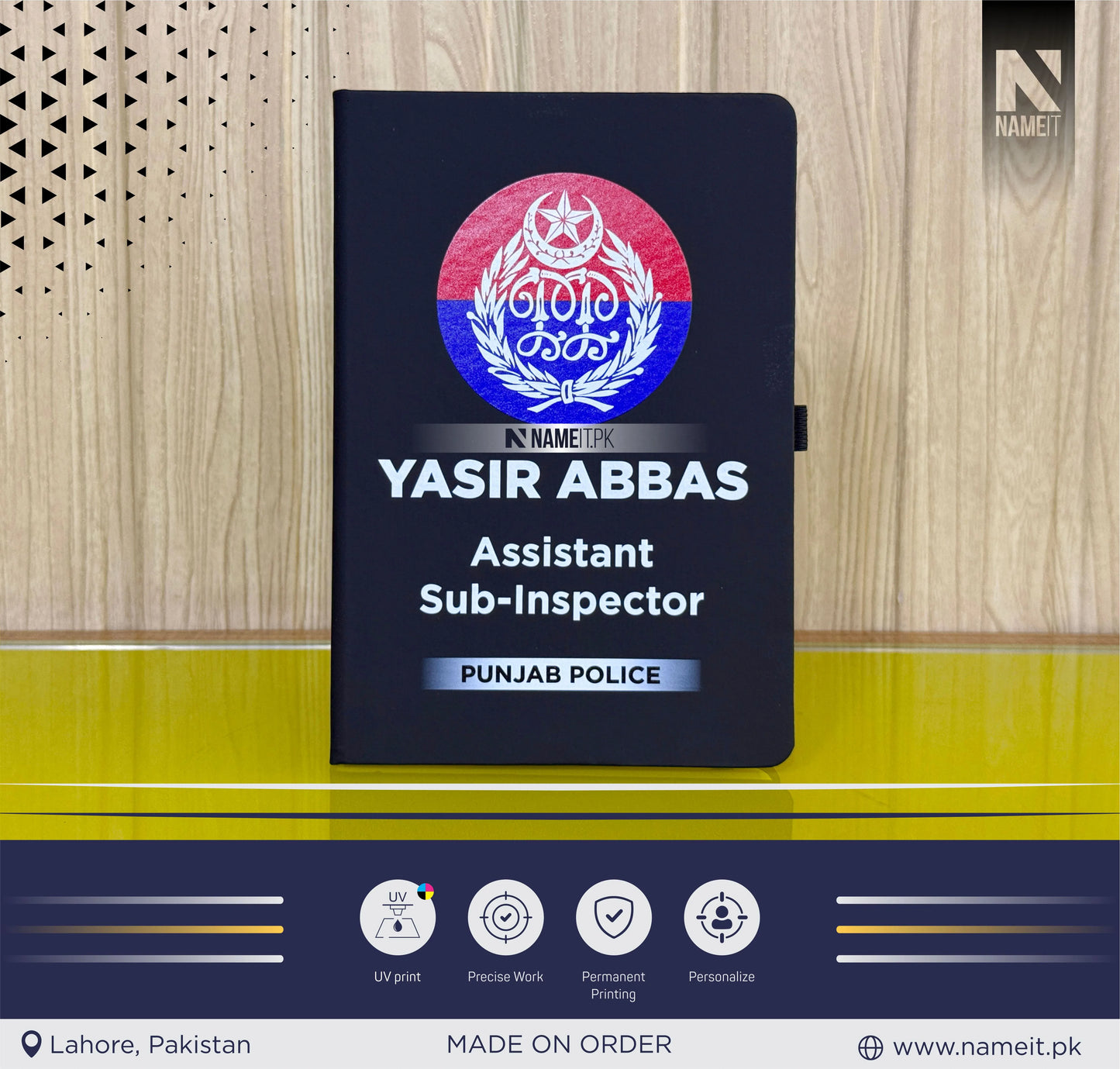 Diary, Police Diary Printed, Customize Diary For Punjab Police - Congratulations Police Gift - Punjab Police Gift- New Police Officer Gift - New Job Gift - Police
