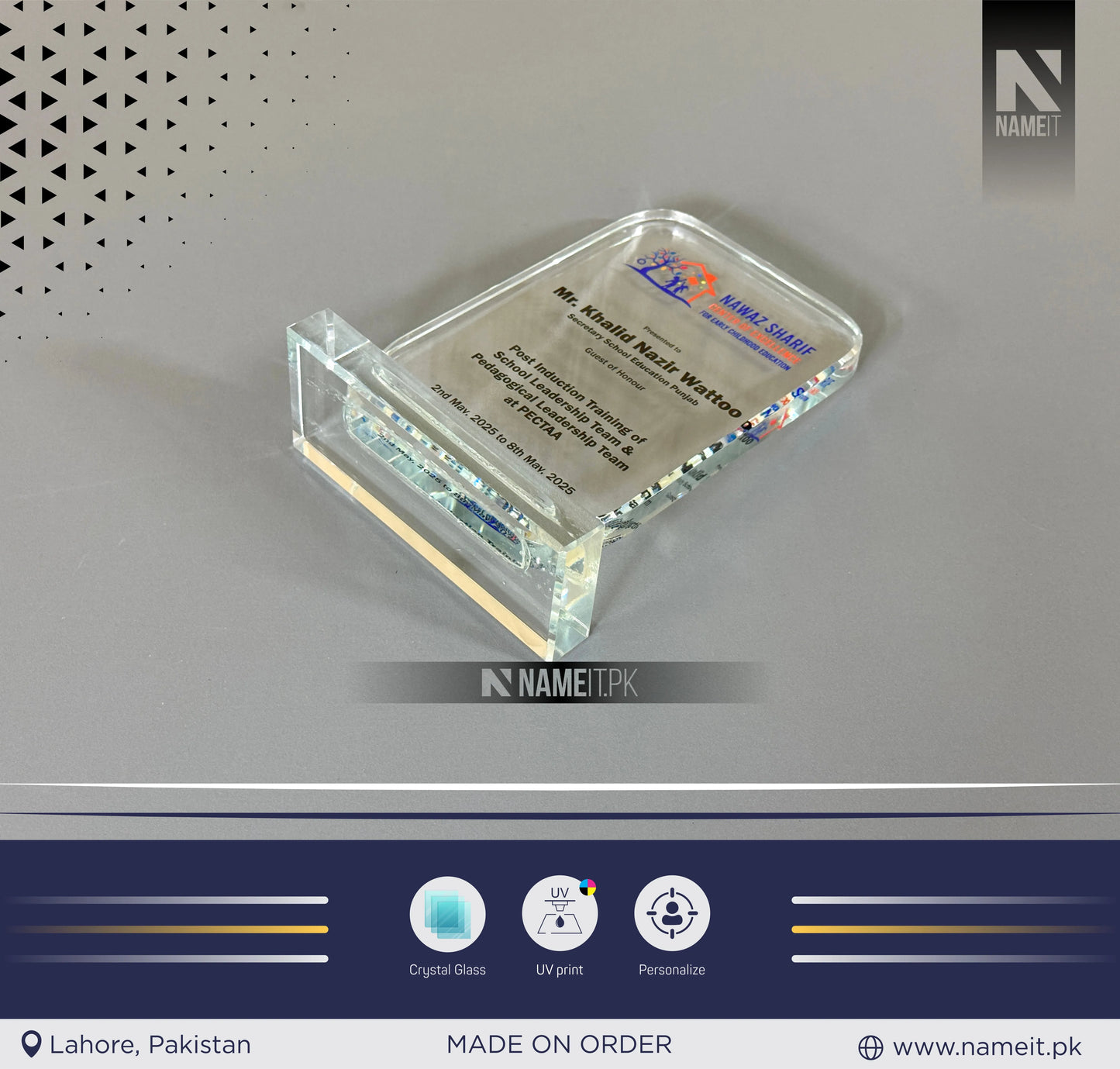 Shield, Corporate Personalized Crystal Award for Retirement Appreciation ,Gift Plaque, Graduation Plaque, Crystal Award, Printed Trophy,Award, Company Gifts
