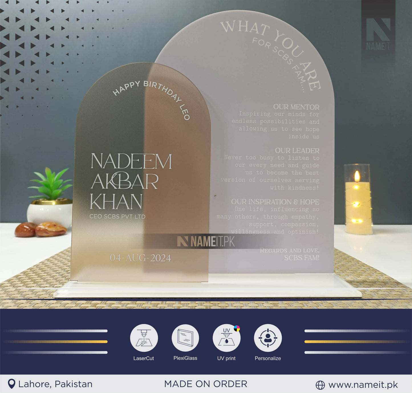 Personalised Double Arch Signage, Birthday Sign, Event Sign, Wedding Signage, Table Sign NAMEIT PAKISTAN