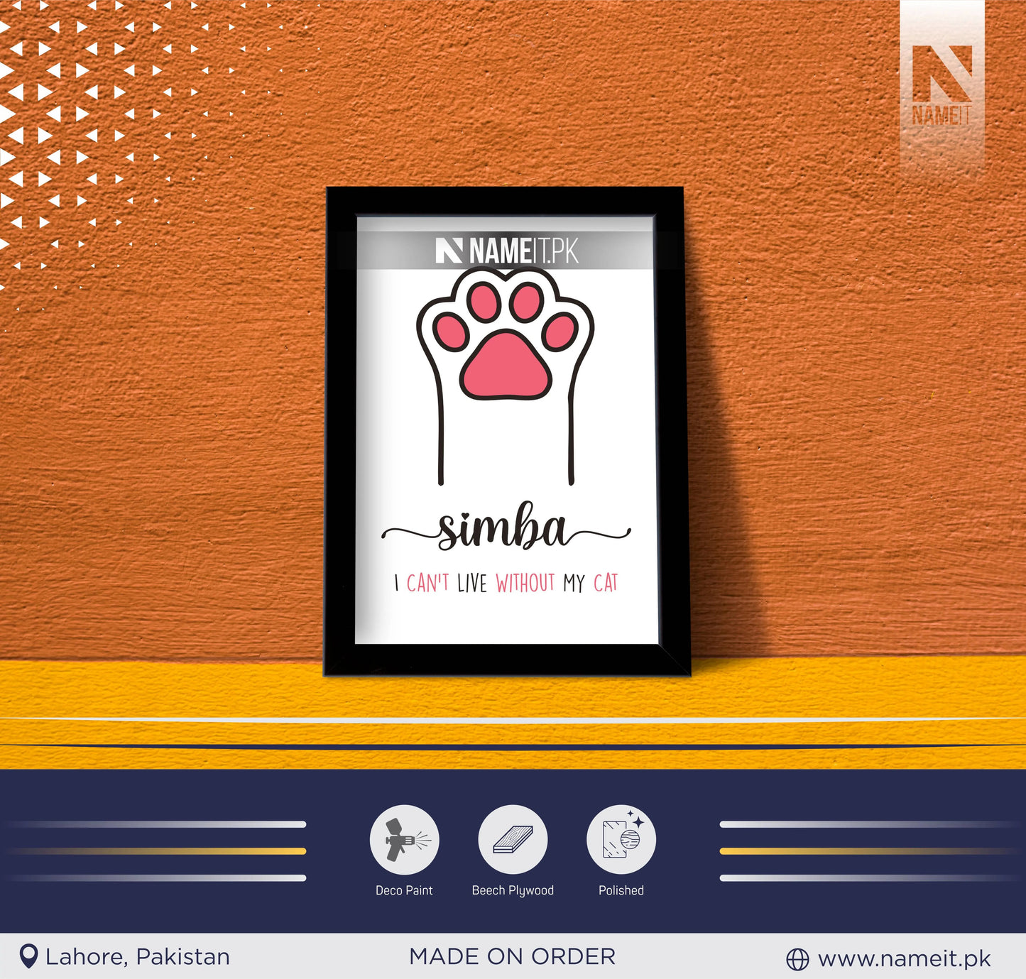 Personalized Premium pet frame memorial gift, Dog Memorial Photo Frame, Cat Memorial Photo Frame, Pet Memorial Gift NAMEIT PAKISTAN