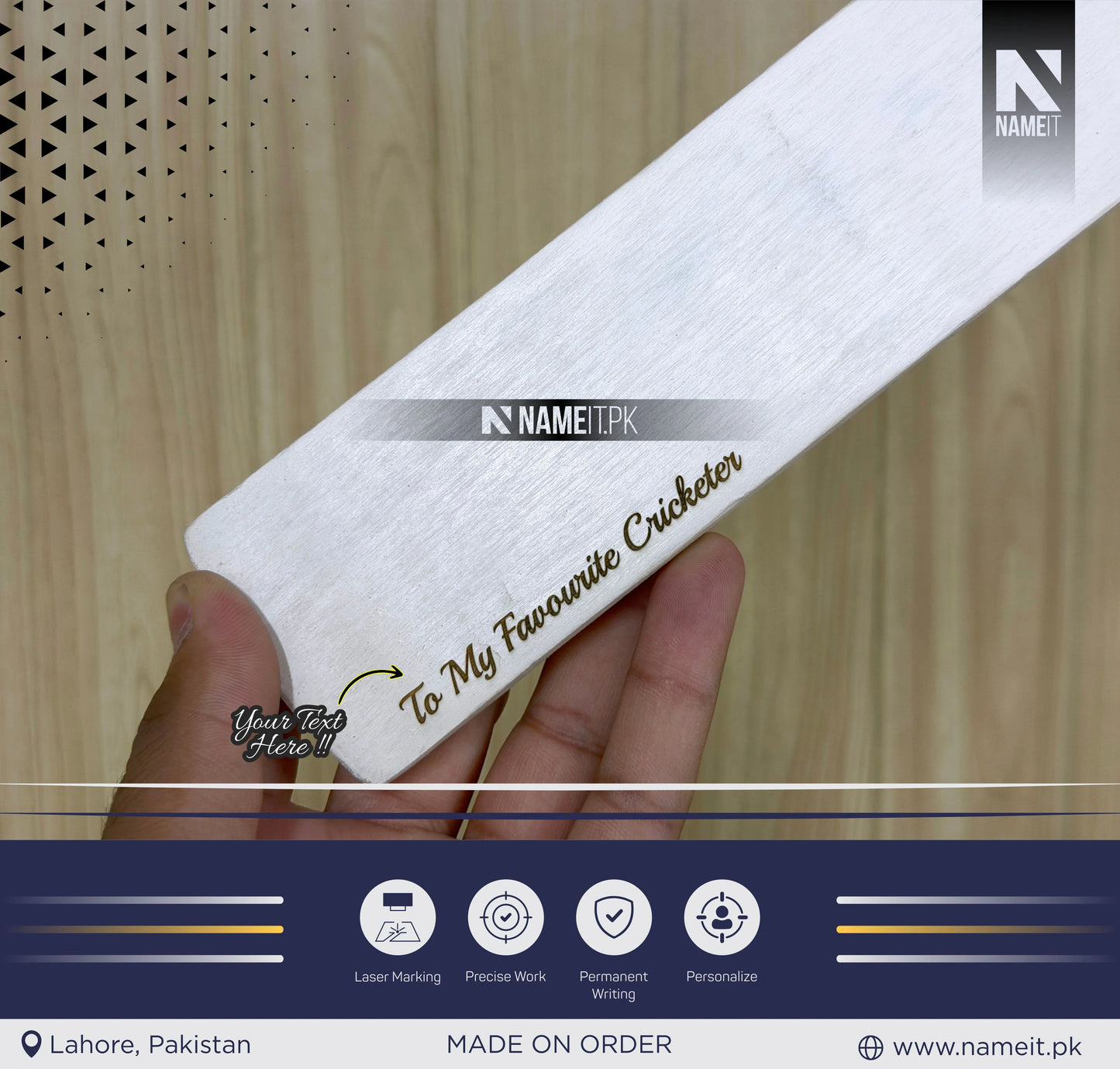 Mini Cricket Bat – Personalised Sporting Club Gift, Cricketer Memento, Birthday gift, Any Occasion gift