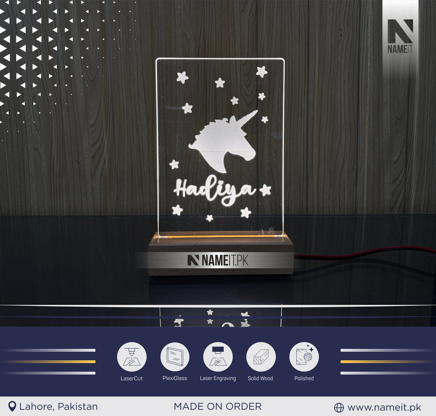 Unicorn Night Light | Personalised Night Light | Nursery Decor | Led Light | Kids Gift | Children's Nightlight | Unicorn Nightlight