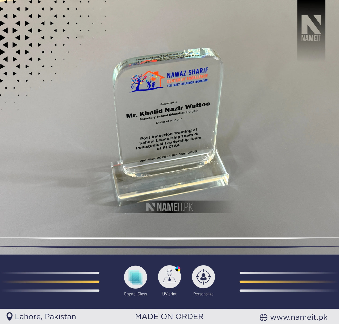 Shield, Corporate Personalized Crystal Award for Retirement Appreciation ,Gift Plaque, Graduation Plaque, Crystal Award, Printed Trophy,Award, Company Gifts