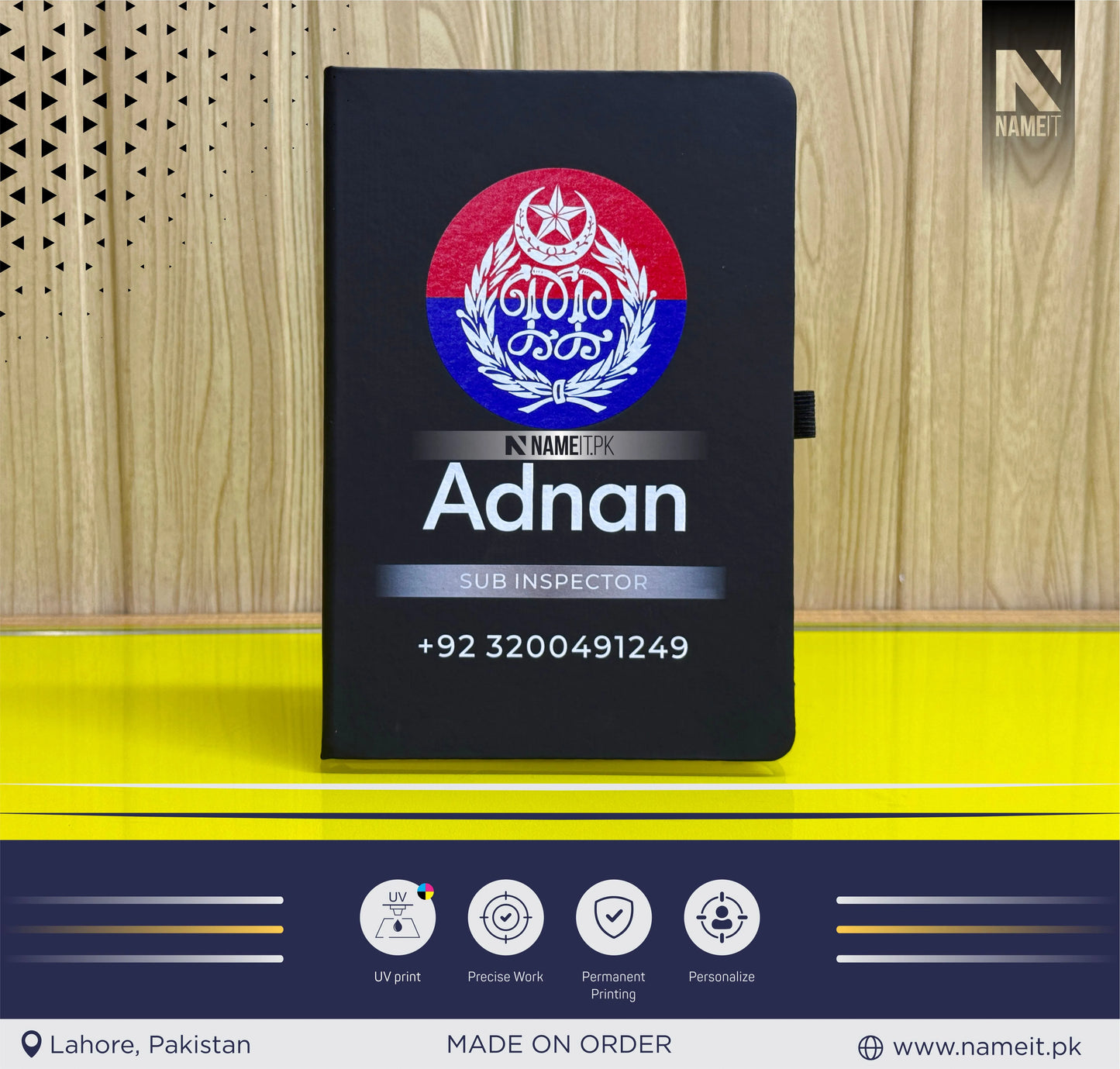 Diary, Police Diary Printed, Customize Diary For Punjab Police - Congratulations Police Gift - Punjab Police Gift- New Police Officer Gift - New Job Gift - Police