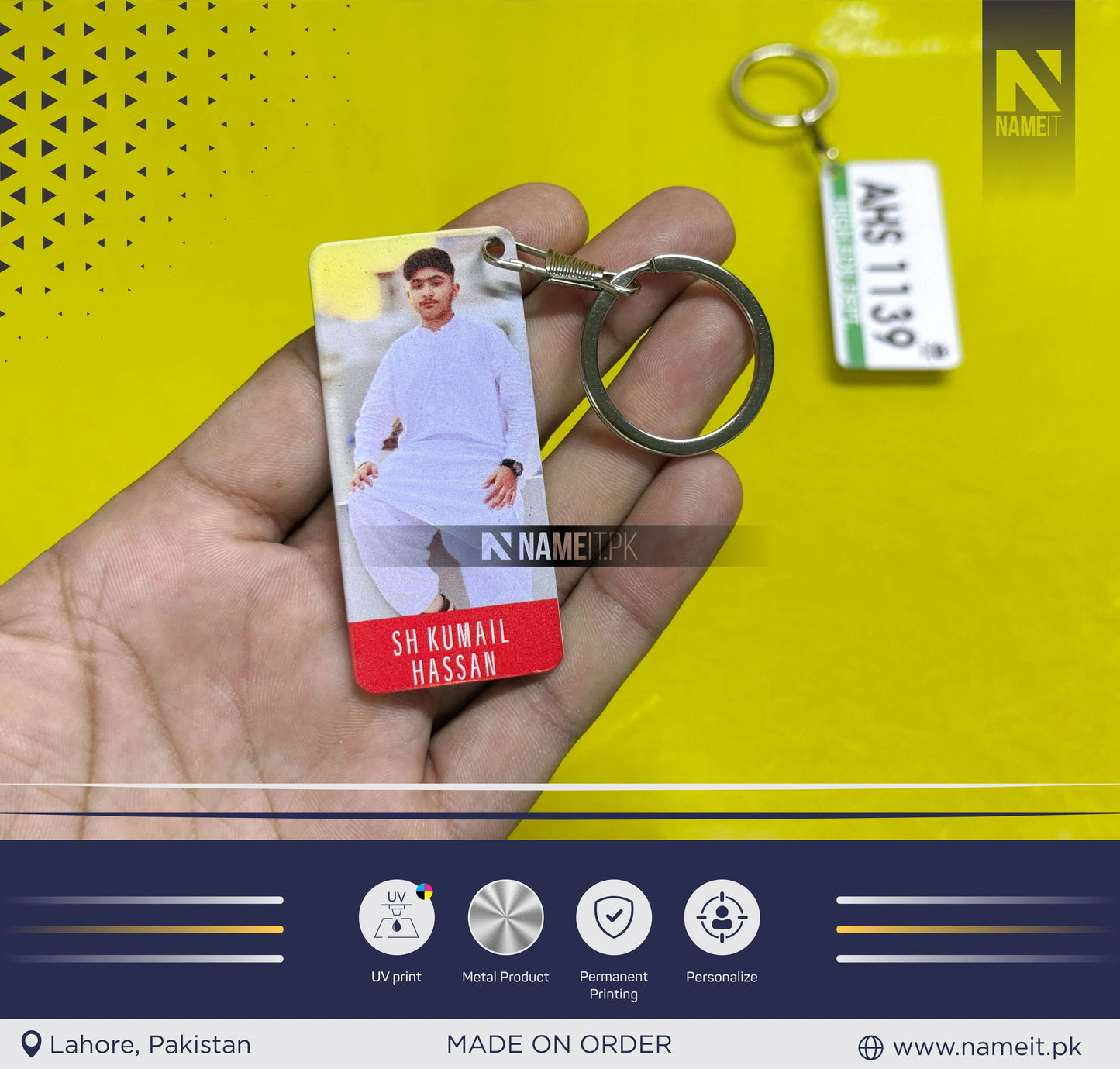 Metal Keychain, Custom Photo Keyring, Personalised Metal Keychain, High-Quality Printed Keyring, Gift for Birthday, Anniversary, Mother's day
