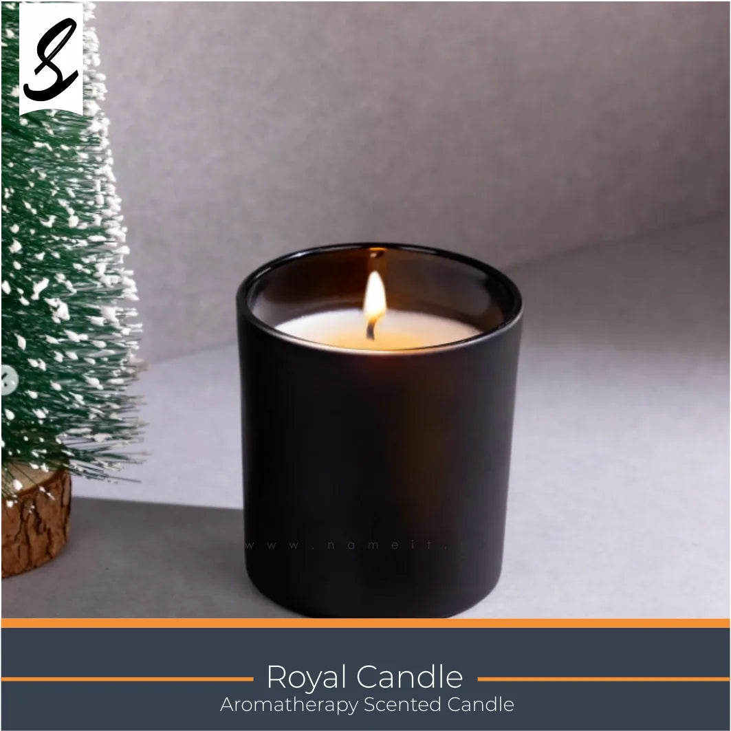 Candles , Soy Candle - Black Jar Scented Aromatherphy Candle