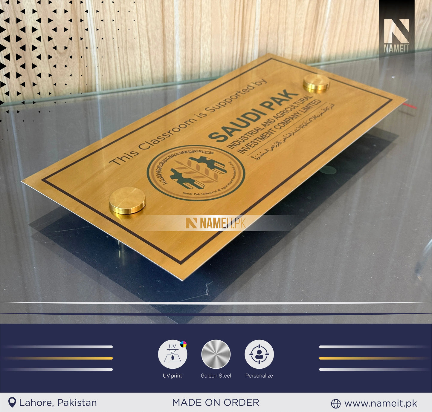 Name Plate, Business Logo Sign plate, Door Wall Sign, Custom Logo Metal Business Signage, Wall Hanging Business Office