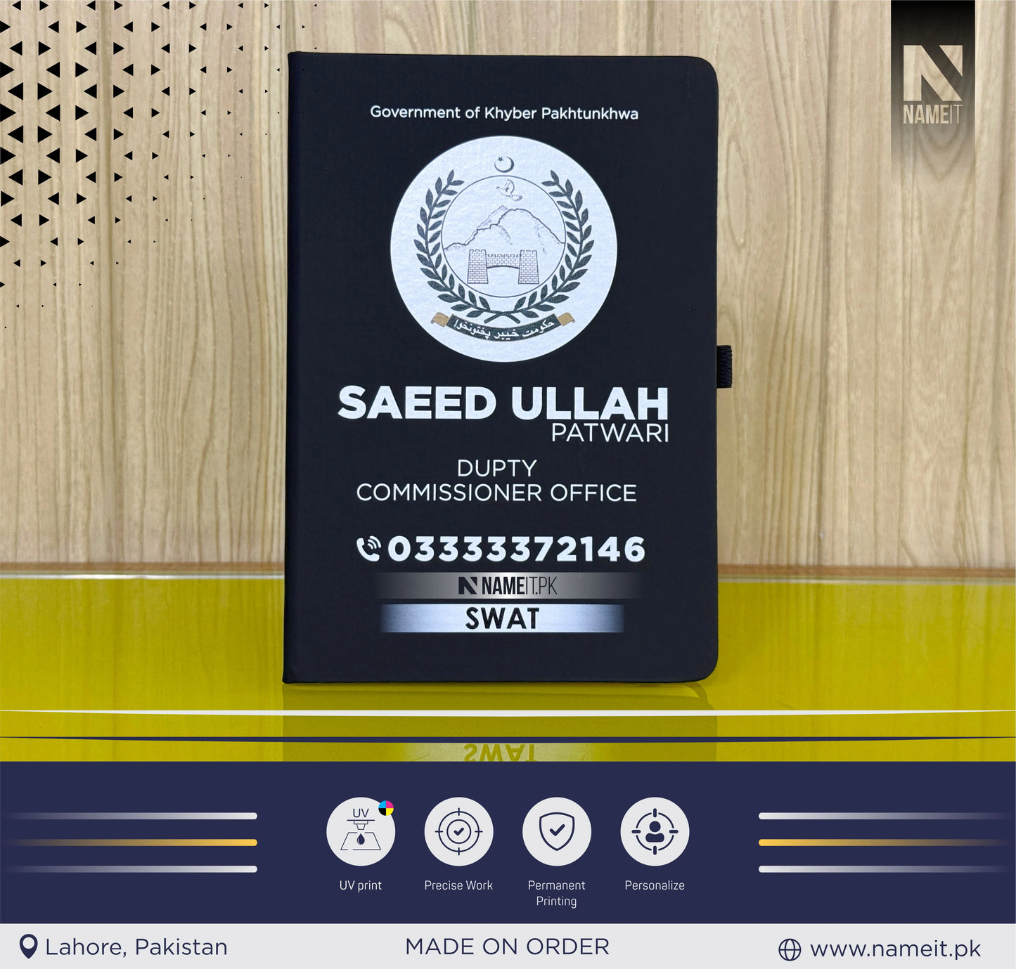 Diary, Police Diary Printed, Customize Diary For Commissioner Officers - Congratulations Officer Gift - Government of Khyber Pakhtunkhwa - New Officer Gift - New Job Gift - Police