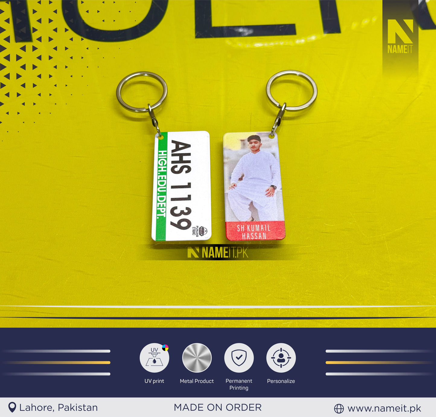 Metal Keychain, Custom Photo Keyring, Personalised Metal Keychain, High-Quality Printed Keyring, Gift for Birthday, Anniversary, Mother's day