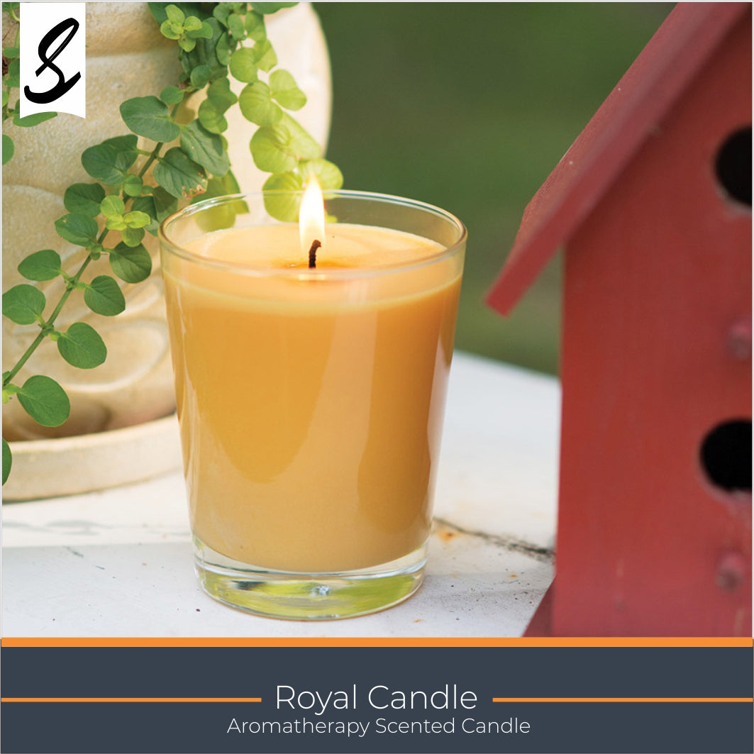 Candles , Soy Candle - Wooden Lid Glass Aromatherphy Candle