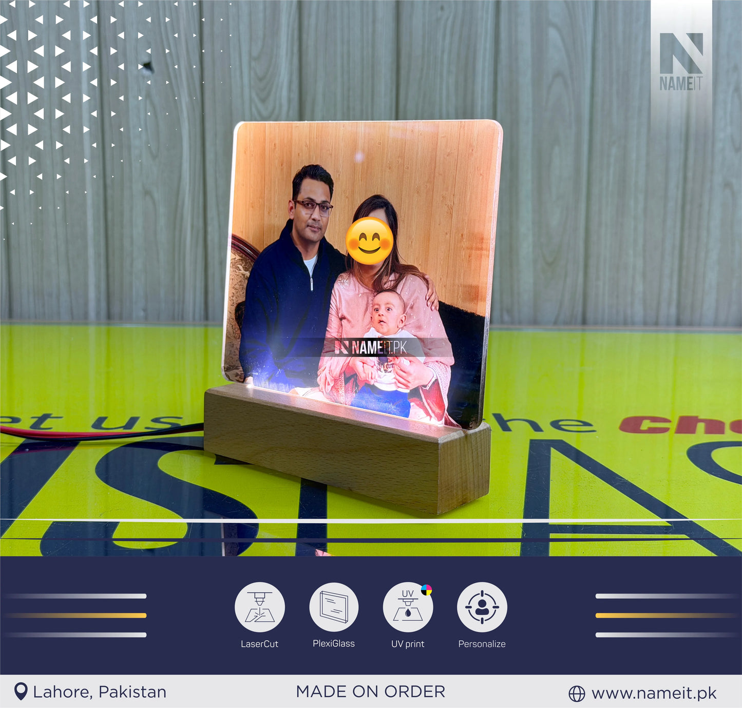 Lamp, Personalized Printed Lamp Led - Anniversary Gift for Couple - Gift for Him - Acrylic Night Lamp - Gift for Her