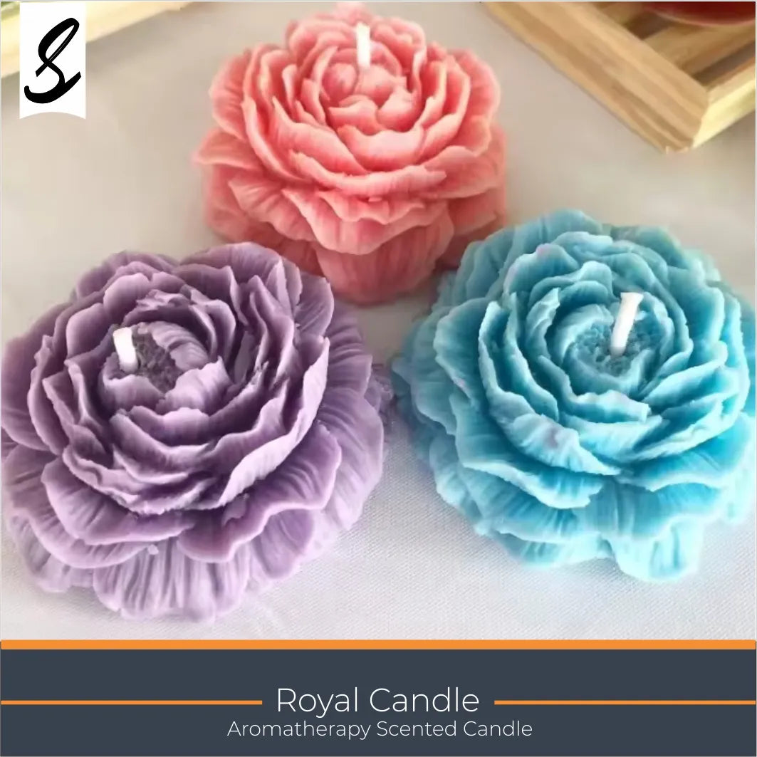 Candles , Soy Candle - Scented Flower Candle