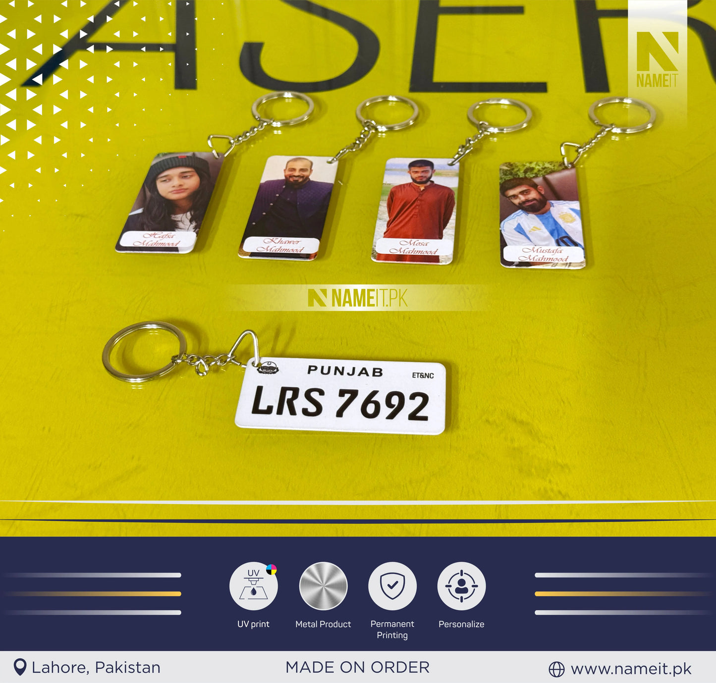 Metal Keychain, Custom Photo Keyring, Personalised Metal Keychain, High-Quality Printed Keyring, Gift for Birthday, Anniversary, Mother's day