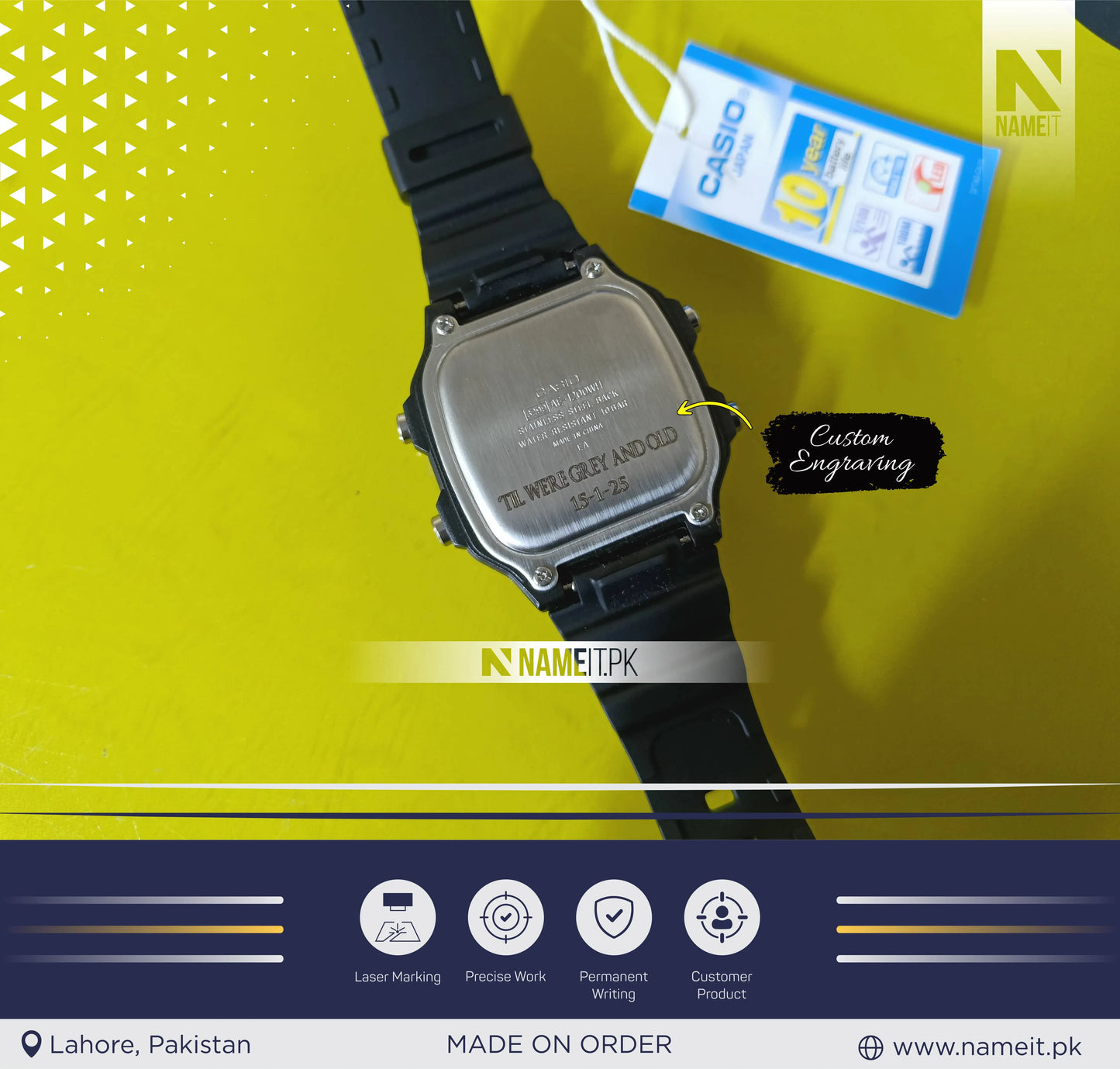 Wrist Watch – Custom Your Wrist watch with Name, initial, or Date | Perfect Gift for Birthday, Anniversary & Special Occasions