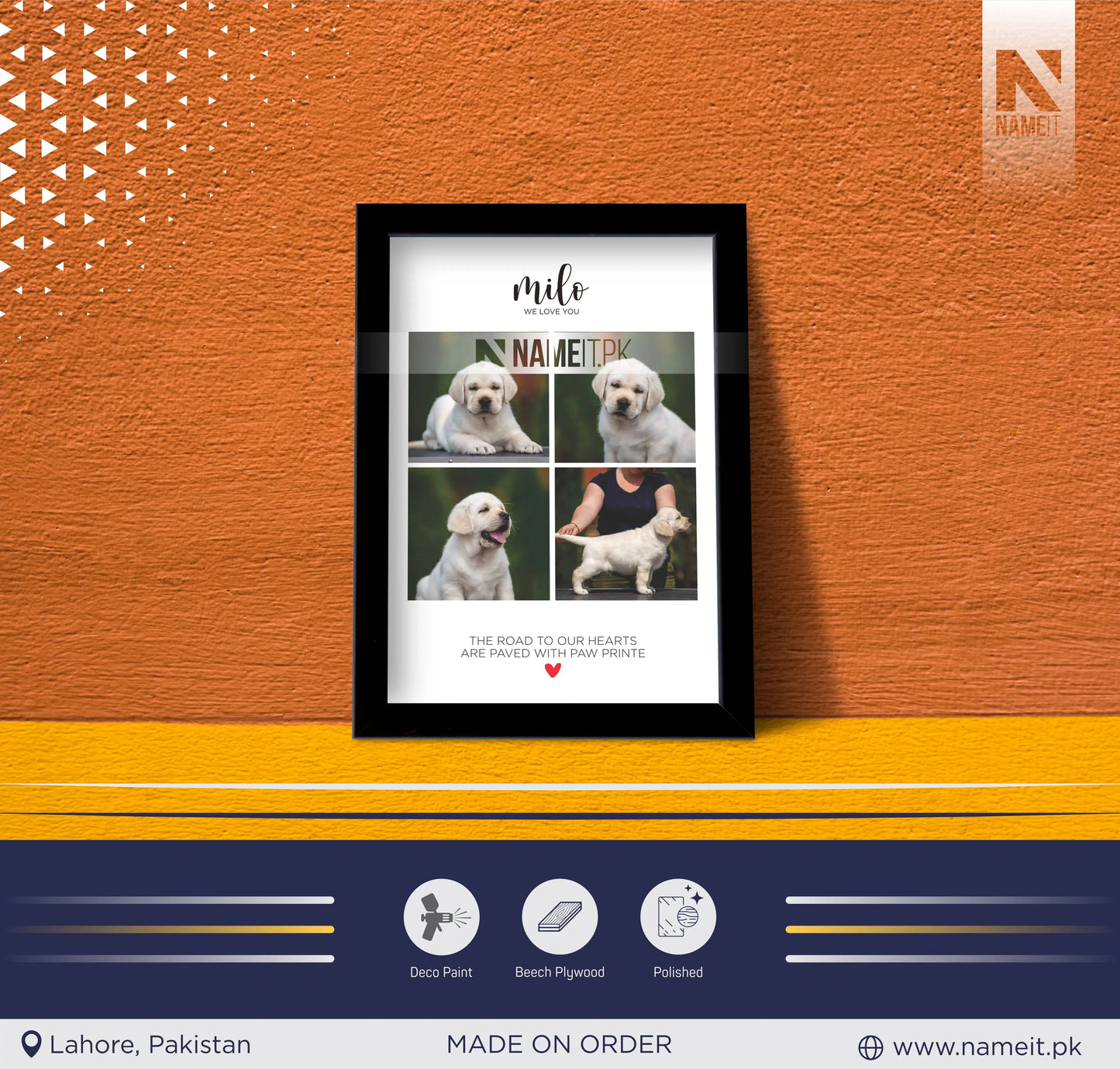 Personalized Premium pet frame memorial gift, Dog Memorial Photo Frame, Cat Memorial Photo Frame, Pet Memorial Gift NAMEIT PAKISTAN