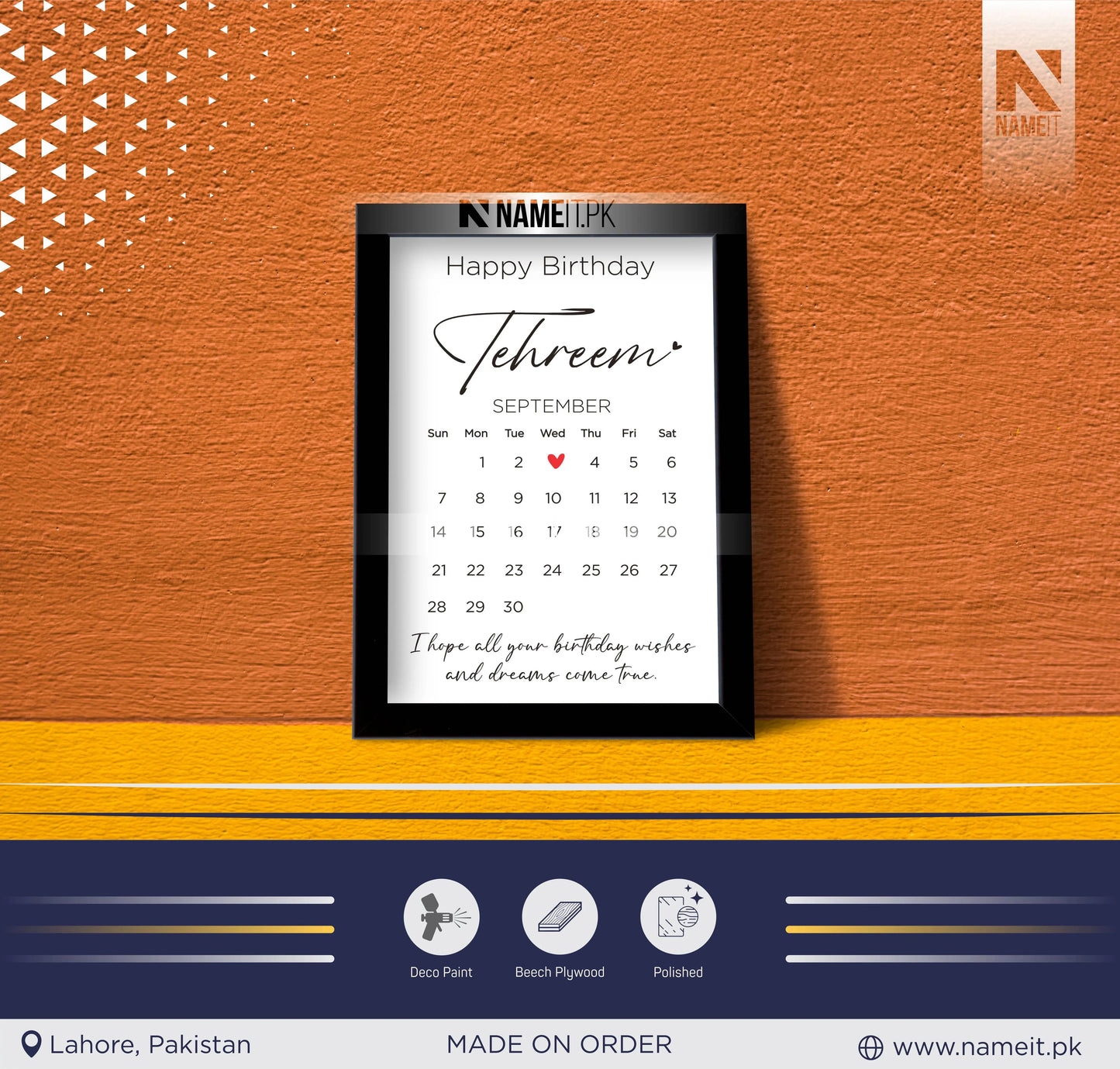 Personalized Premium Photo frame memorial gift,Couple Memorial Photo Frame, Anniversary Memorial Photo Frame, Wedding Memorial Gift NAMEIT PAKISTAN