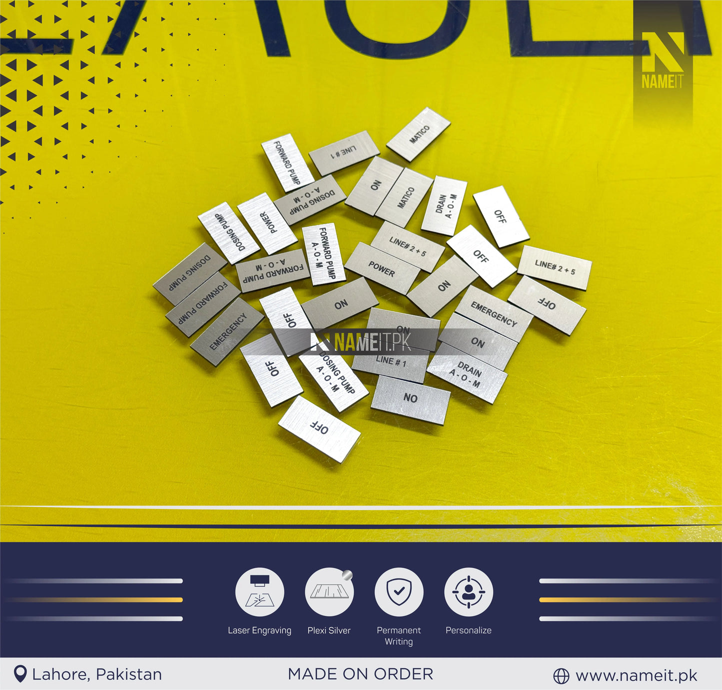 Custom Industrial Label Machine Tags - Custom designed machine tag - Asset tag-ID tag - Nameplate - Asset label - ID plate