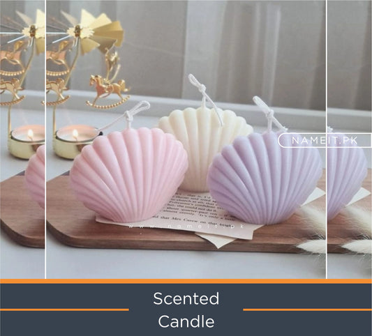 Decorative Oyster Seashell Mussel Candle - Clams Scallop Seashell Mussel Tabby Shaped Freesia Candle -Home Room Decor Candle - Bubble Cube Body Bust Soy Wax Candles