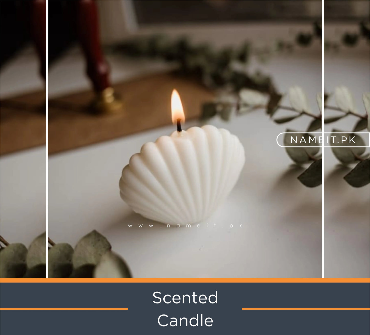 Decorative Oyster Seashell Mussel Candle - Clams Scallop Seashell Mussel Tabby Shaped Freesia Candle -Home Room Decor Candle - Bubble Cube Body Bust Soy Wax Candles