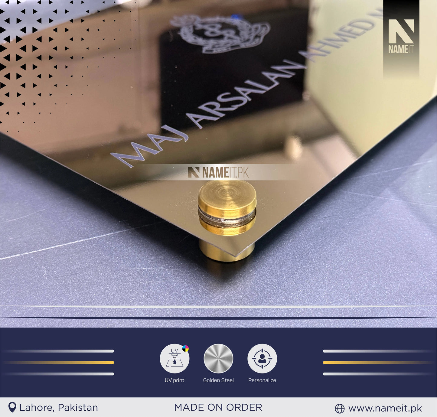 Name Plate, Business Logo Sign plate, Door Wall Sign, Custom Logo Metal Business Signage, Wall Hanging Business Office