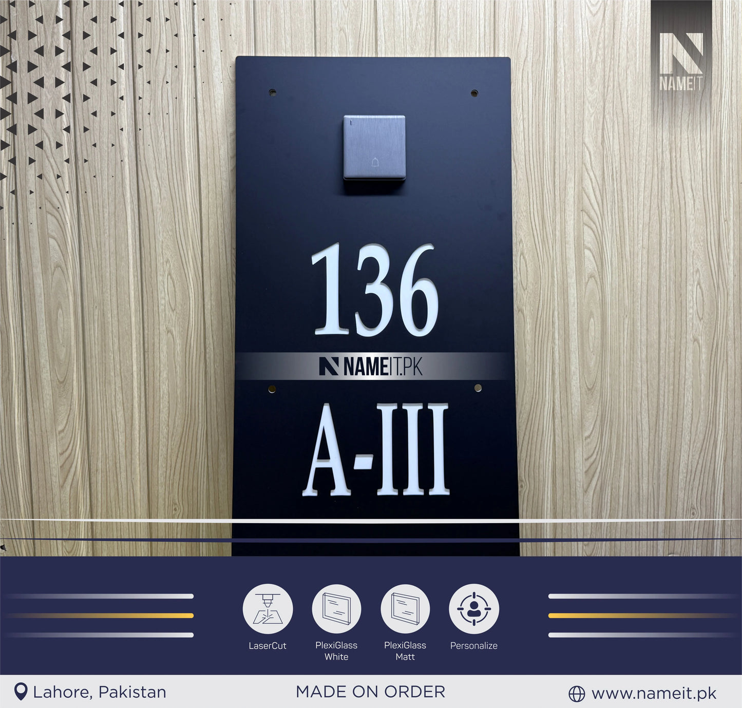 House Name Plate, House Name Sign Plaque Home Door Address House Decor Custom Home Name Plate Sign