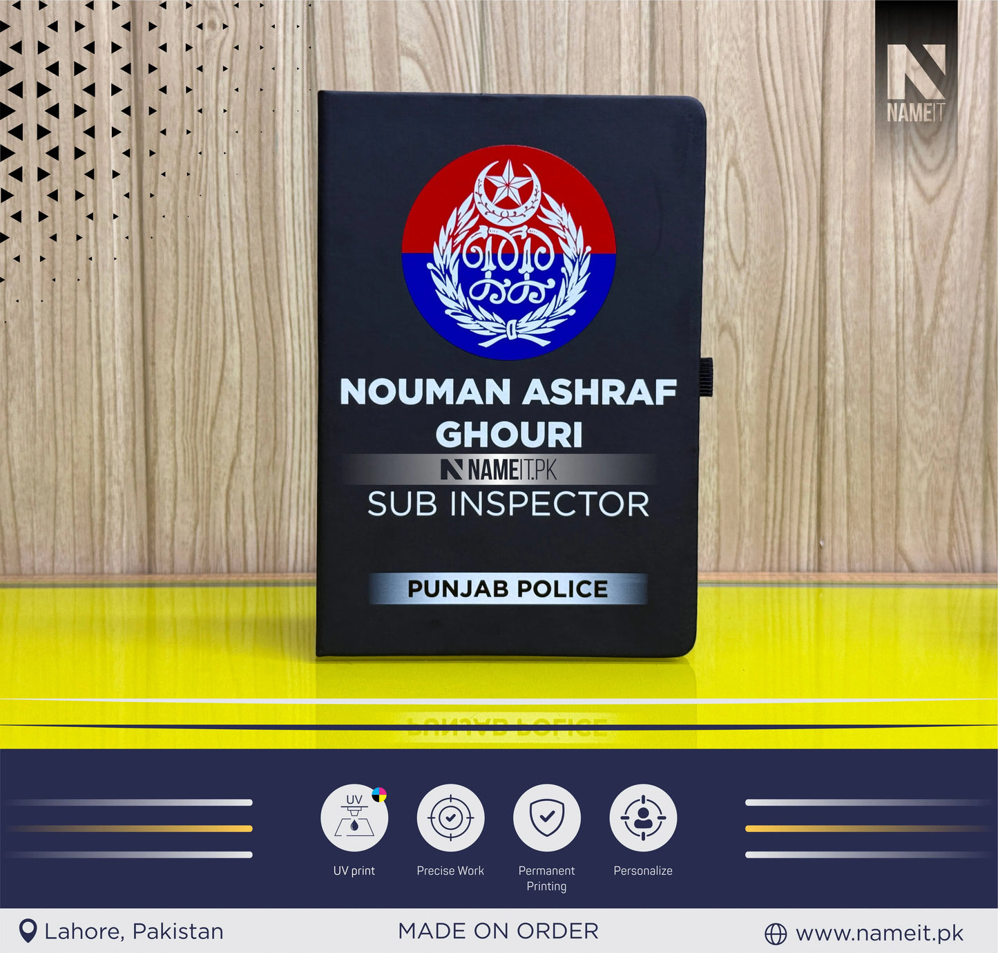 Diary, Police Diary Printed, Customize Diary For Punjab Police - Congratulations Police Gift - Punjab Police Gift- New Police Officer Gift - New Job Gift - Police
