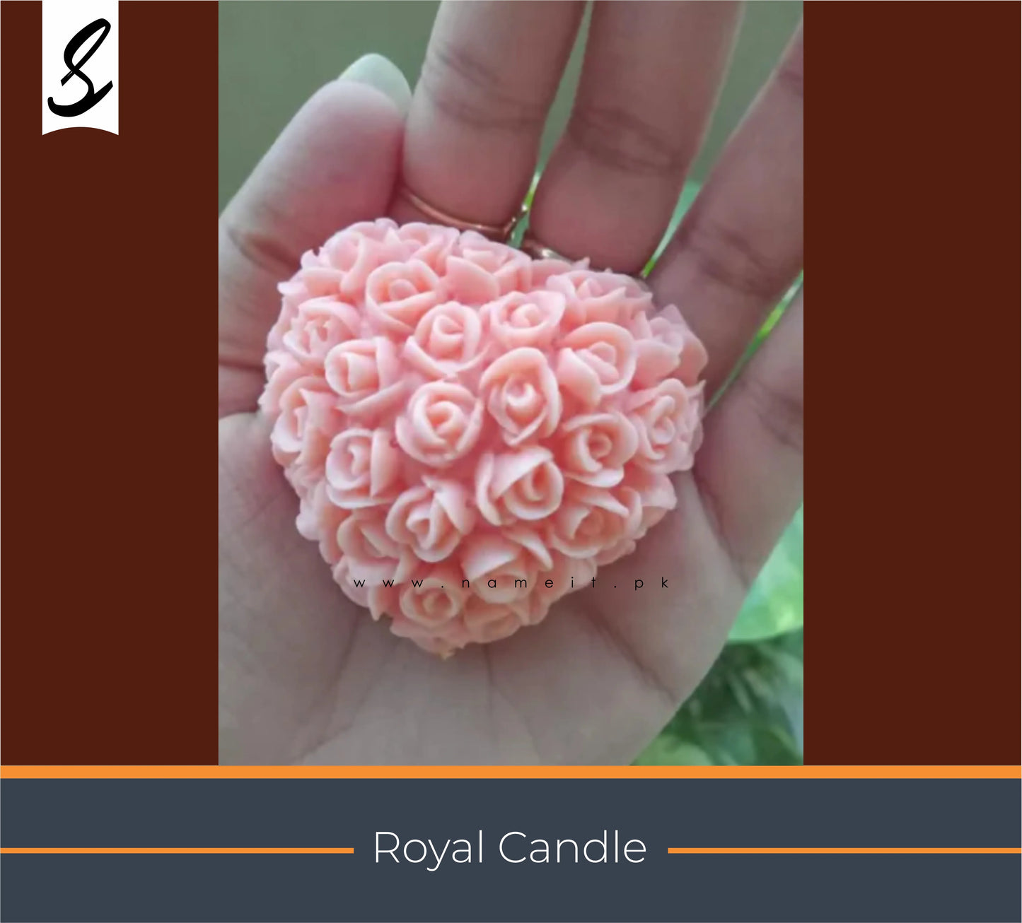 Floral Heart-Shaped Candle – Romantic Wedding Gift & Elegant Home Décor Accent