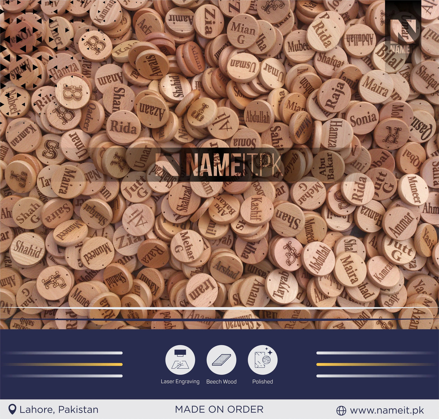 Personalised Engraved Wooden Heart Keyring / Custom Key Fob / Love Heart Key Ring / Anniversary gift / Mothers’ Day gift / NAMEIT PAKISTAN