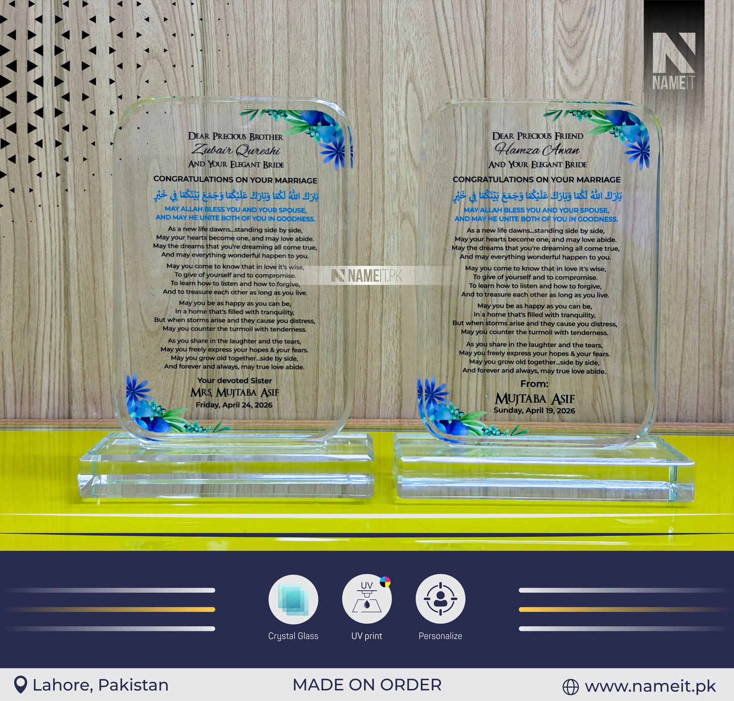Shield, Corporate Personalized Crystal Award for Retirement Appreciation ,Gift Plaque, Graduation Plaque, Crystal Award, Printed Trophy,Award, Company Gifts