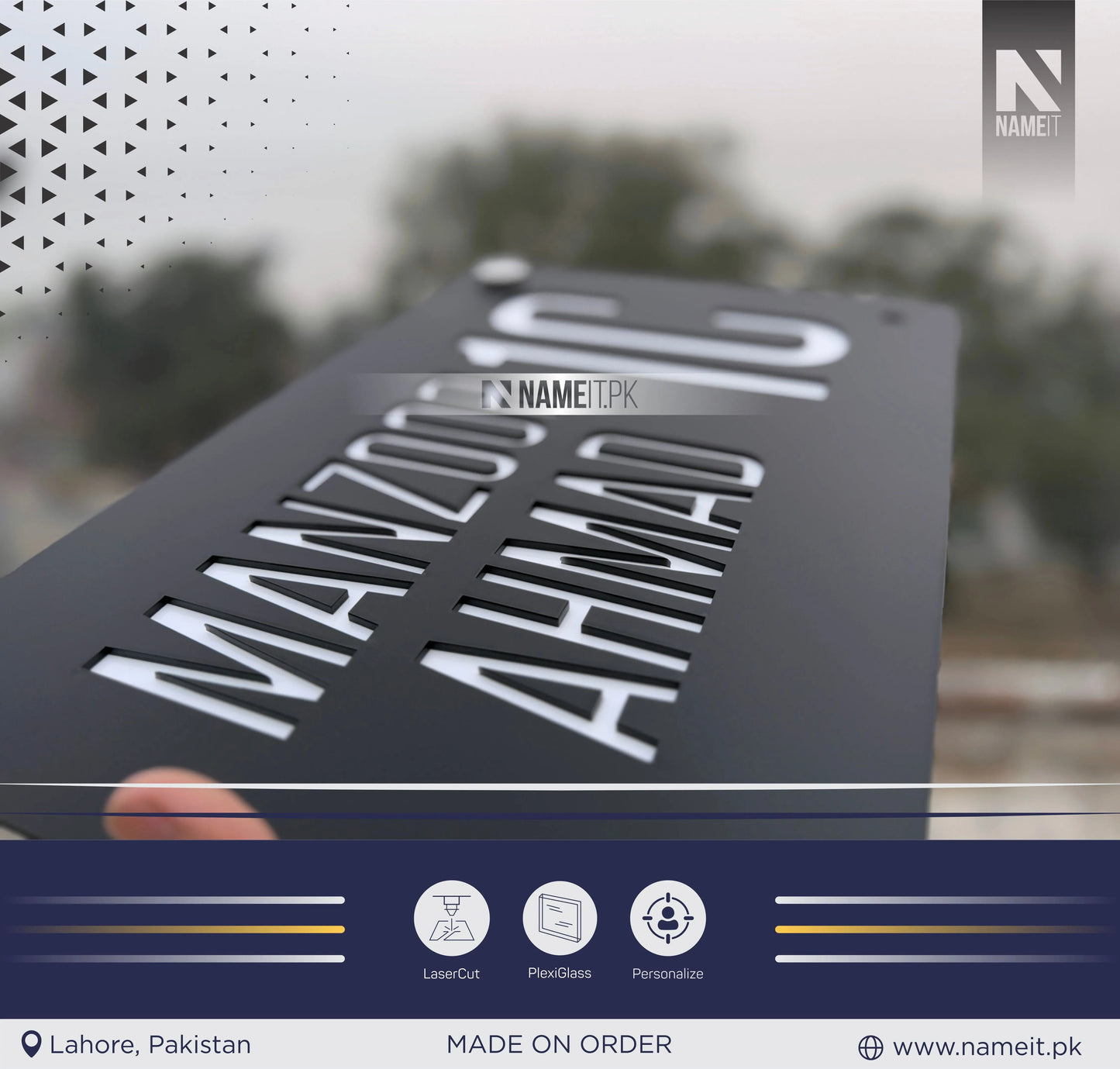 House Name Plate, House Name Sign Plaque Home Door Address House Decor Custom Home Name Plate Sign NAMEIT PAKISTAN