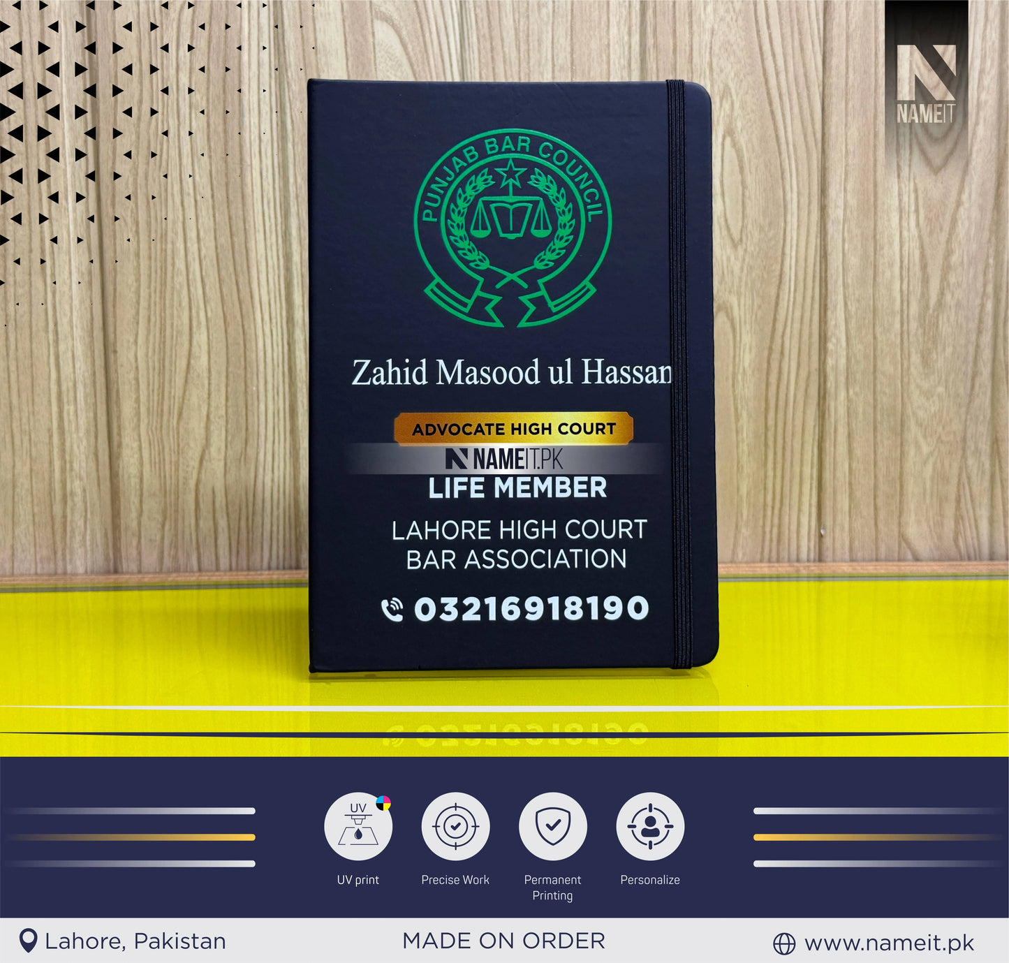 Diary, Custom Diary Printed, Customize Diary For Punjab Bar Council - Congratulations Gift - Government Officer Gift - Officer Gift - New Job Gift