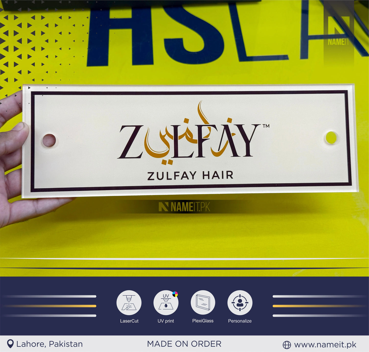Custom Acrylic sign Square acrylic sign for Studio & Spa,beauty salon logo dental logo sign boutique logo sign brow logo nail salon
